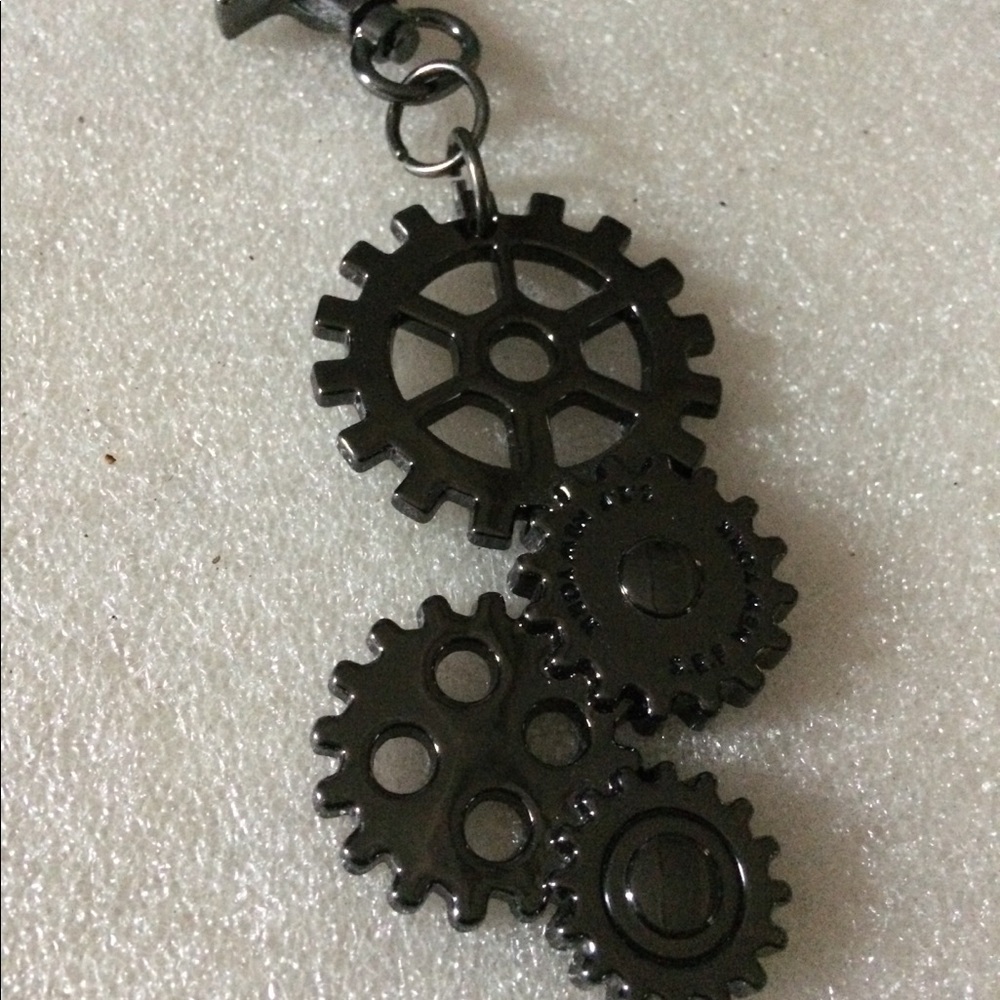 Vintage black metal key chain